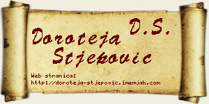 Doroteja Stjepović vizit kartica